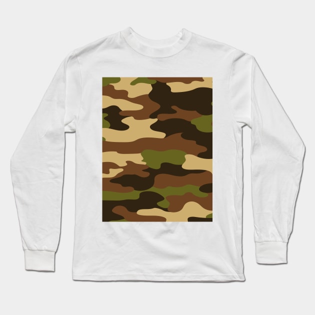 Camouflage Long Sleeve T-Shirt by Minimo Creation